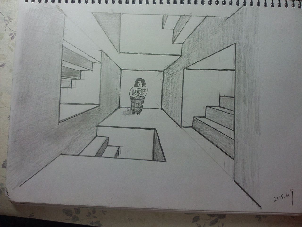 第二十二课 一点透视画房间