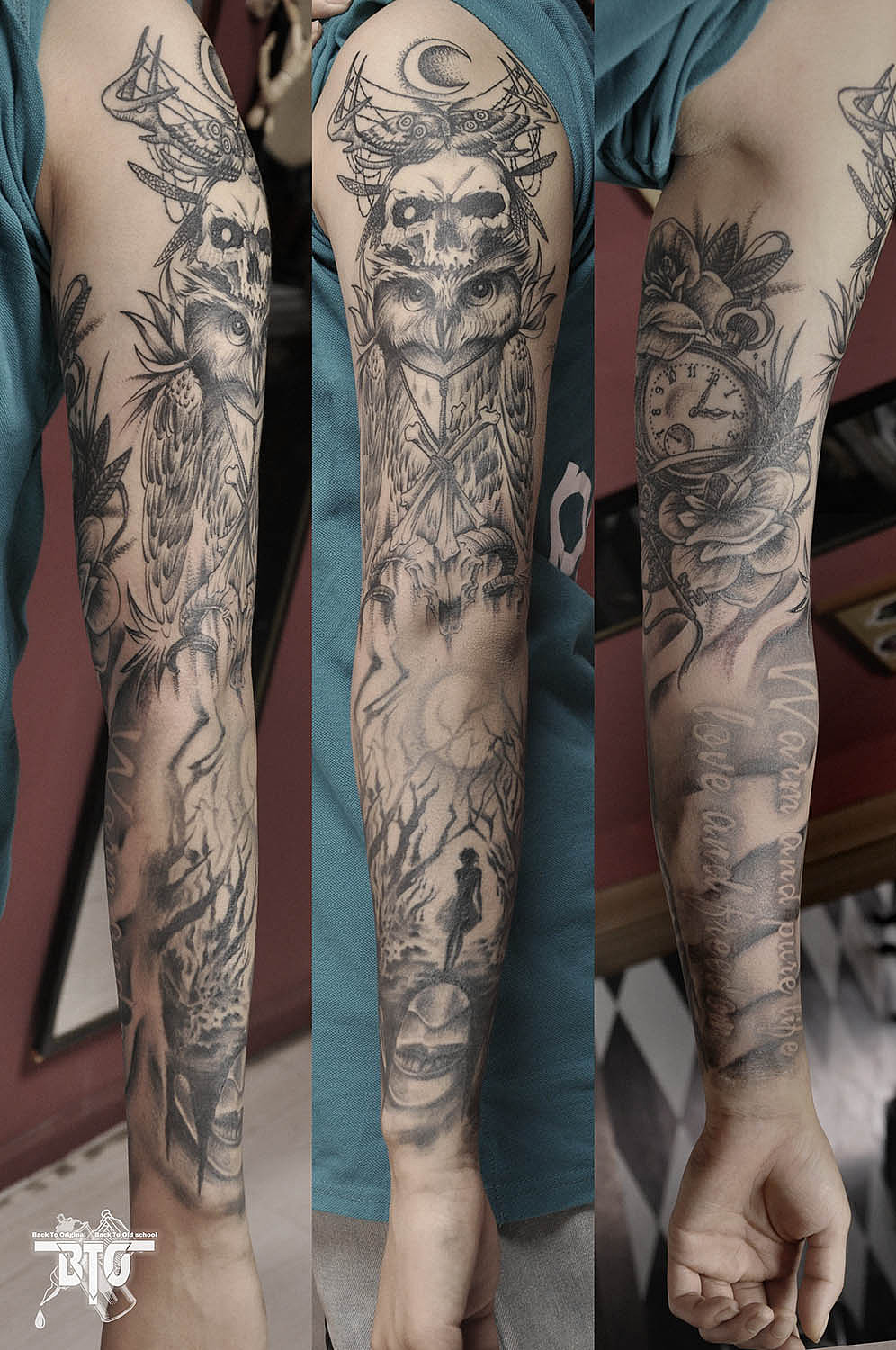 BTO tattoo 原 刺青 呼延良澔 2017部分写实黑灰作品