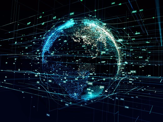 粒子效果-科技感地球