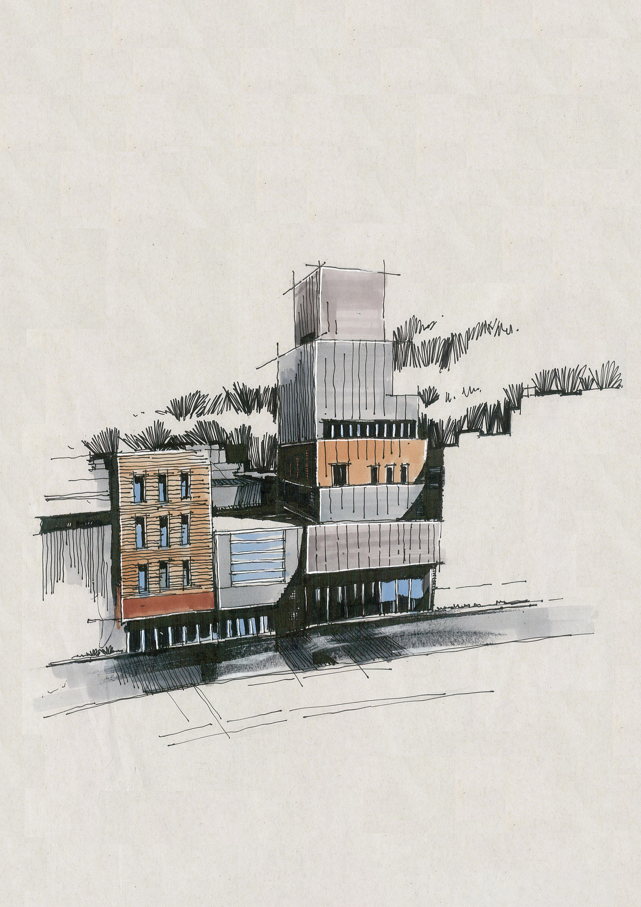 建筑画（图ZODgwNDY0Mjg=） - 绘画 - 站酷设计师小影的小影原创素材 - 站酷ZCOOL