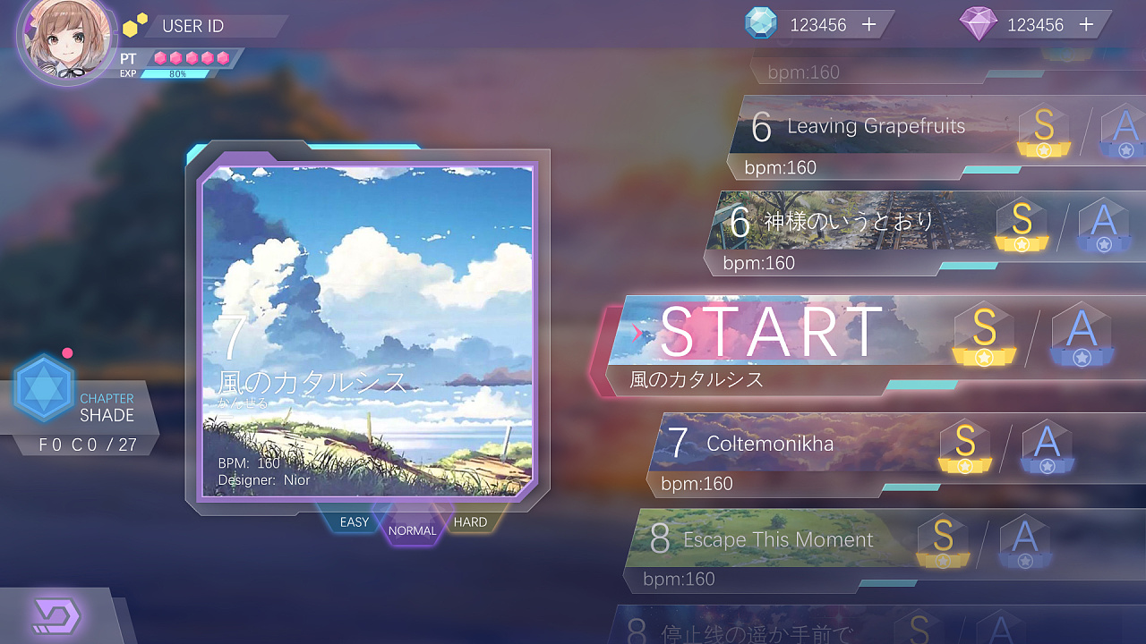 清新风音游ui练习