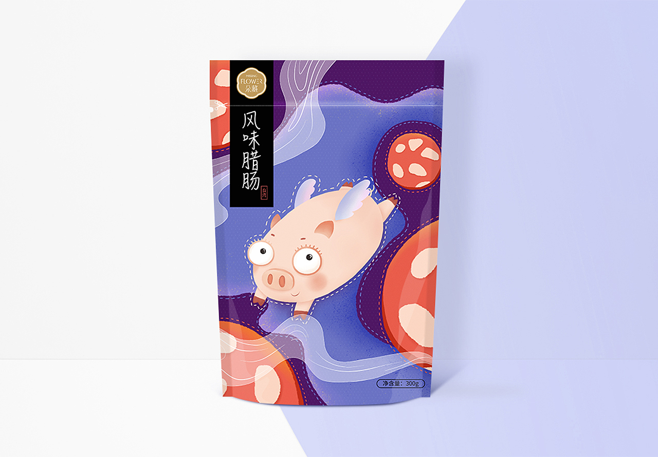 食品包裝-花酒、豬肉脯、臘腸（圖ZMjQ2NTQ3OTY0） - 包裝 - 站酷設(shè)計(jì)師微斯敏原創(chuàng)素材 - 站酷ZCOOL
