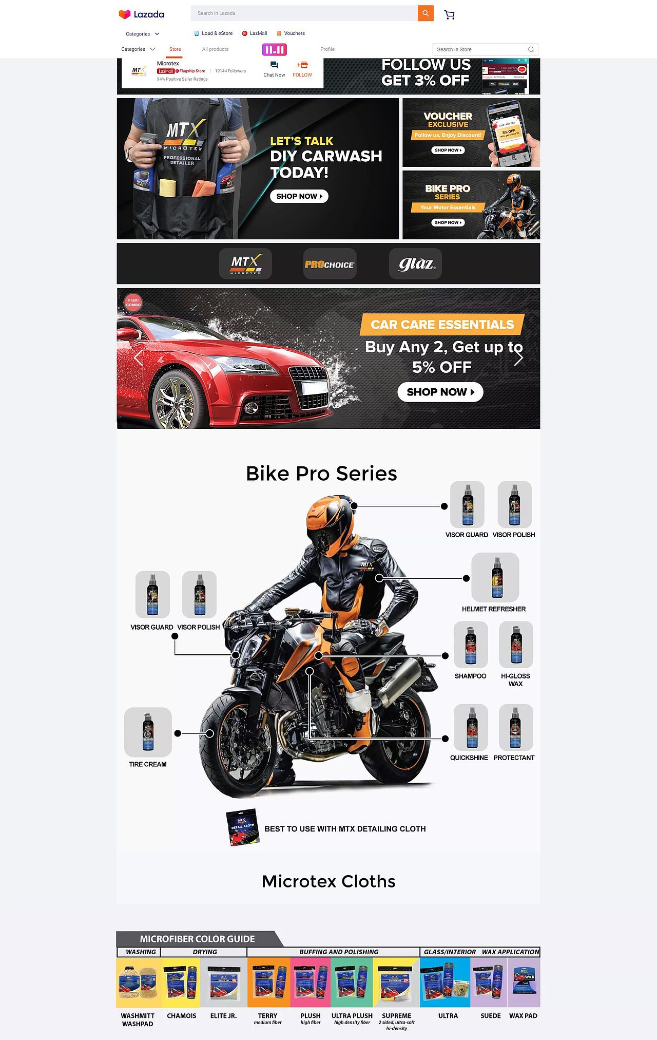 汽车用品LAZADA首页店铺装修