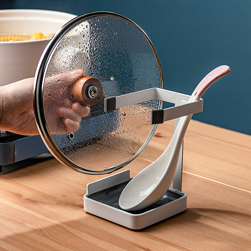 锅盖架厨房放锅置物架汤勺架沥水托盘电商摄影产品摄影