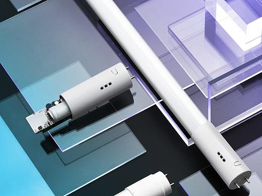 LED T8灯管全泛光灯条形灯智能调光产品拍摄作业