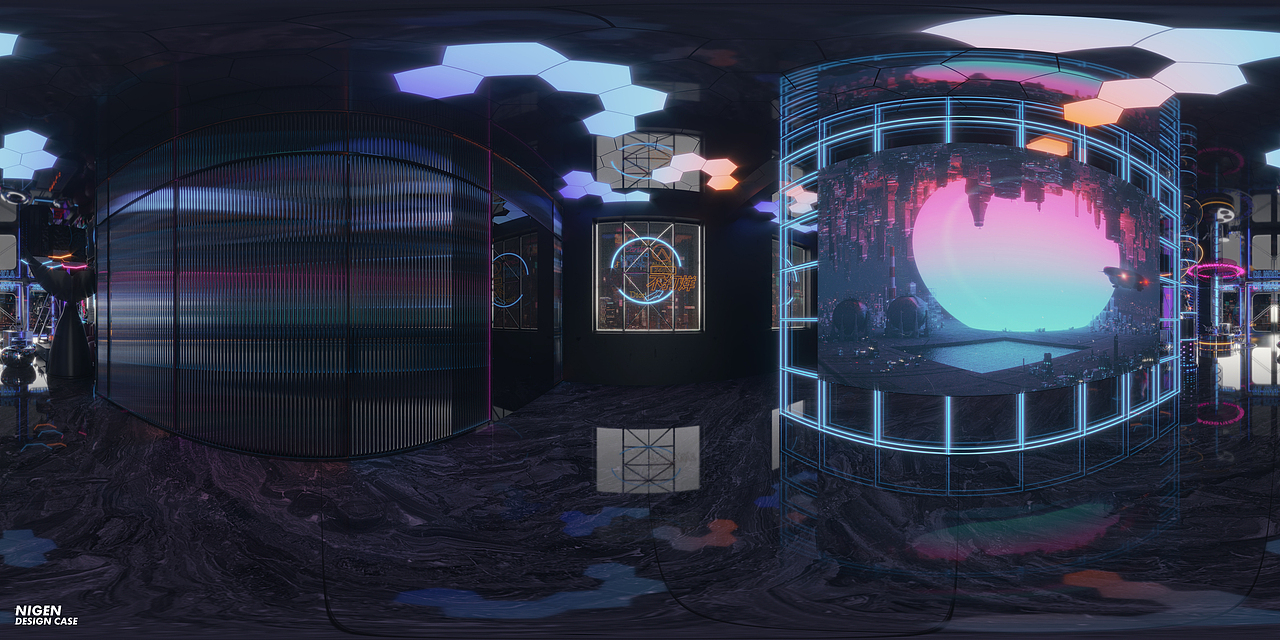 赛博朋克KTV丨空间表现