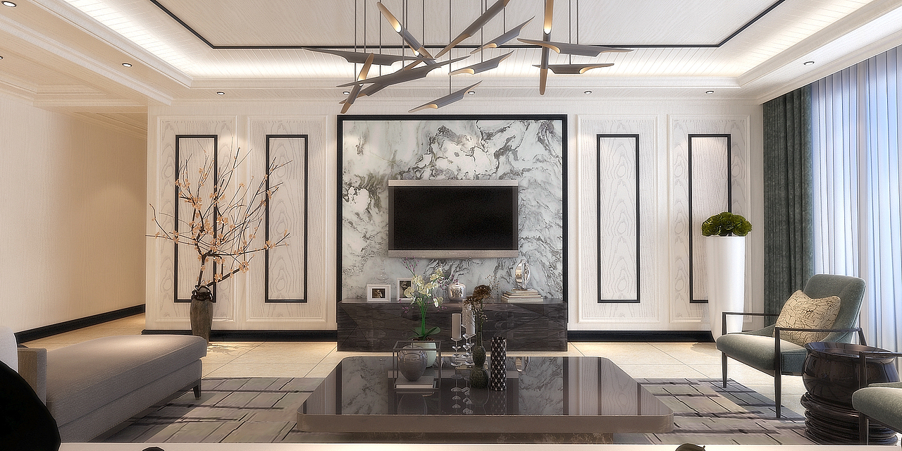 集成墙板-新中式