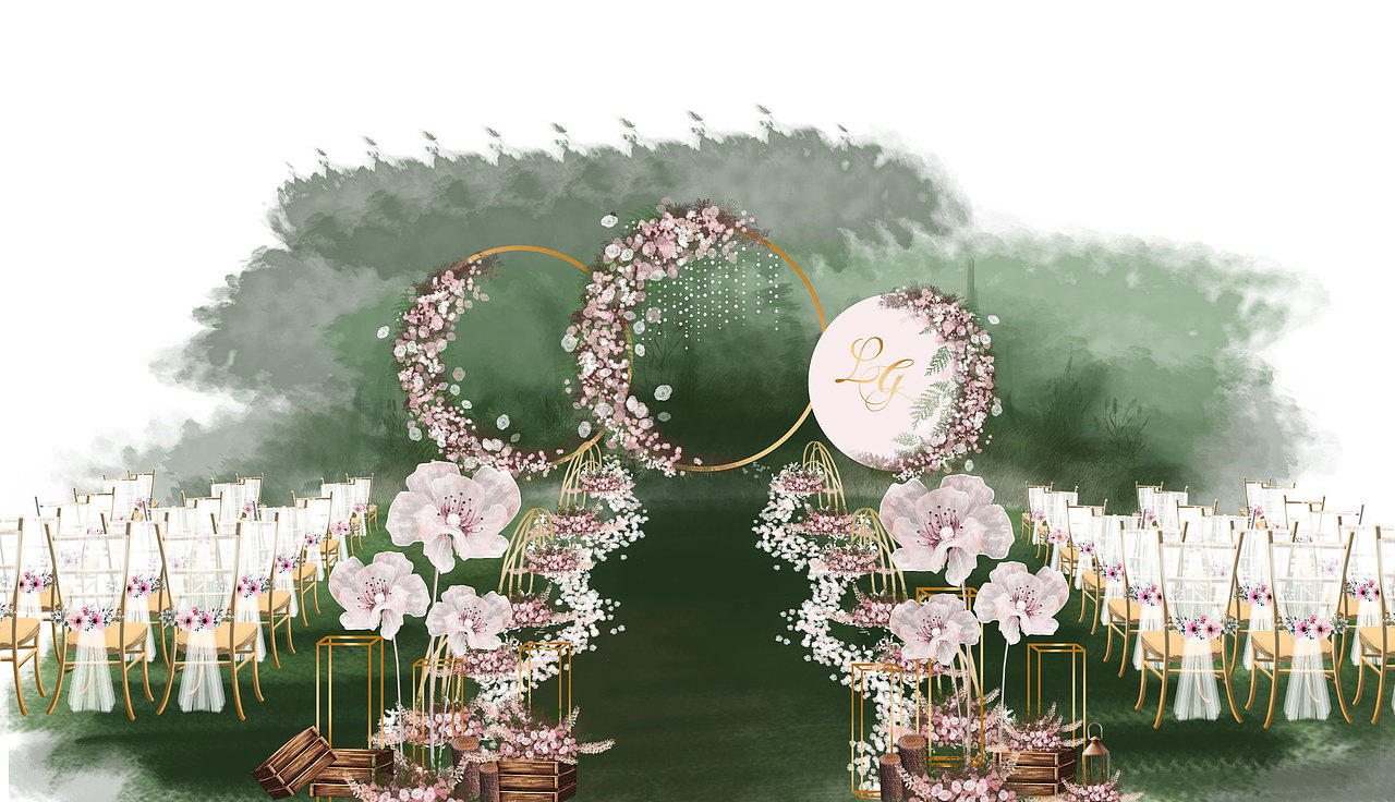 婚礼手绘（图ZMTU1MjQwNTc2） - 其他平面 - 站酷设计师听雨客sr原创素材 - 站酷ZCOOL