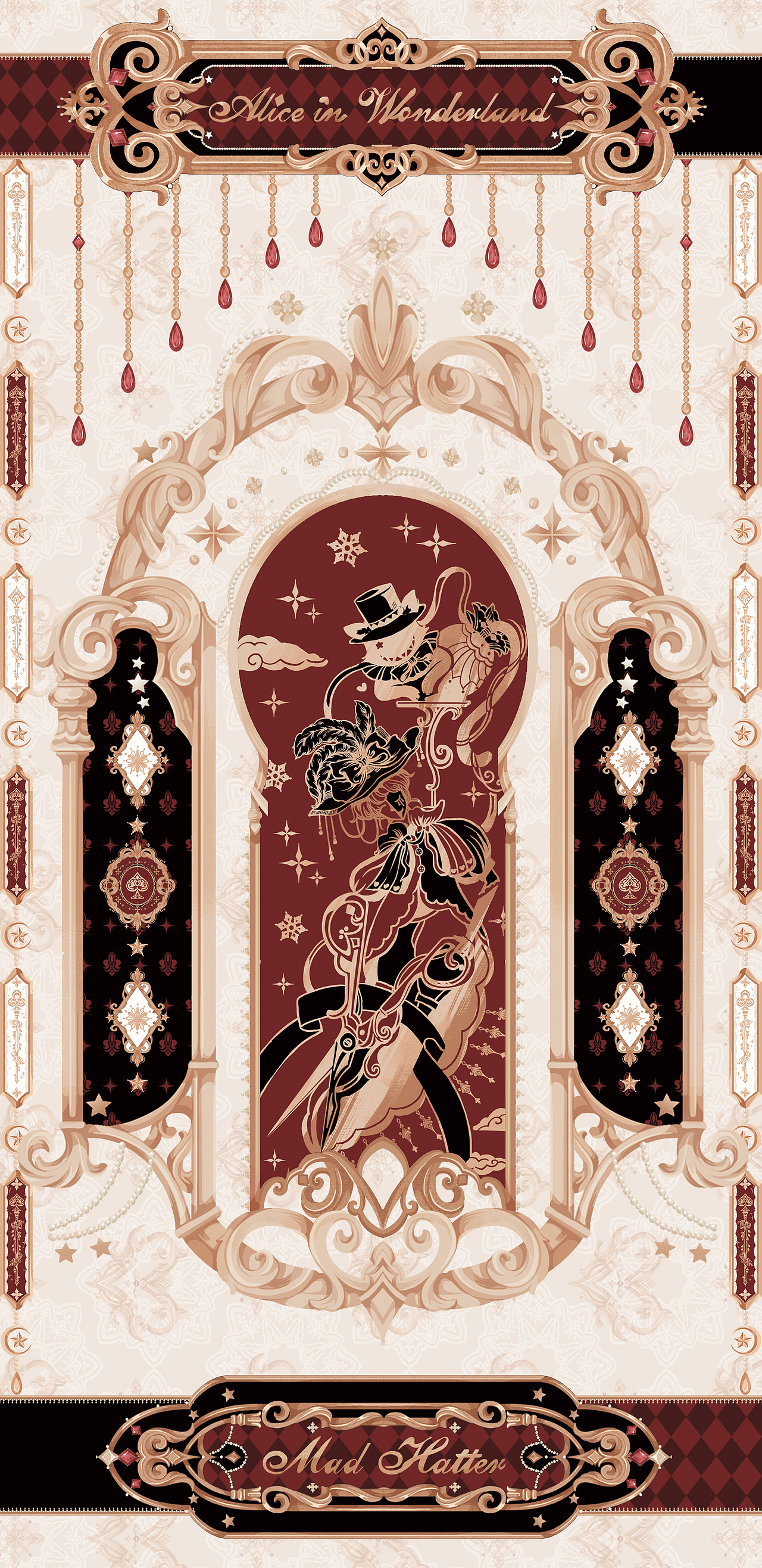 魔法卡片-爱丽丝梦游仙境红白皇后（Lolita）