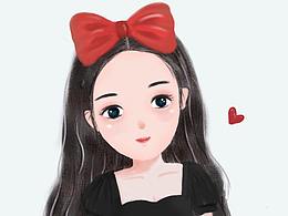 給閨蜜畫頭像