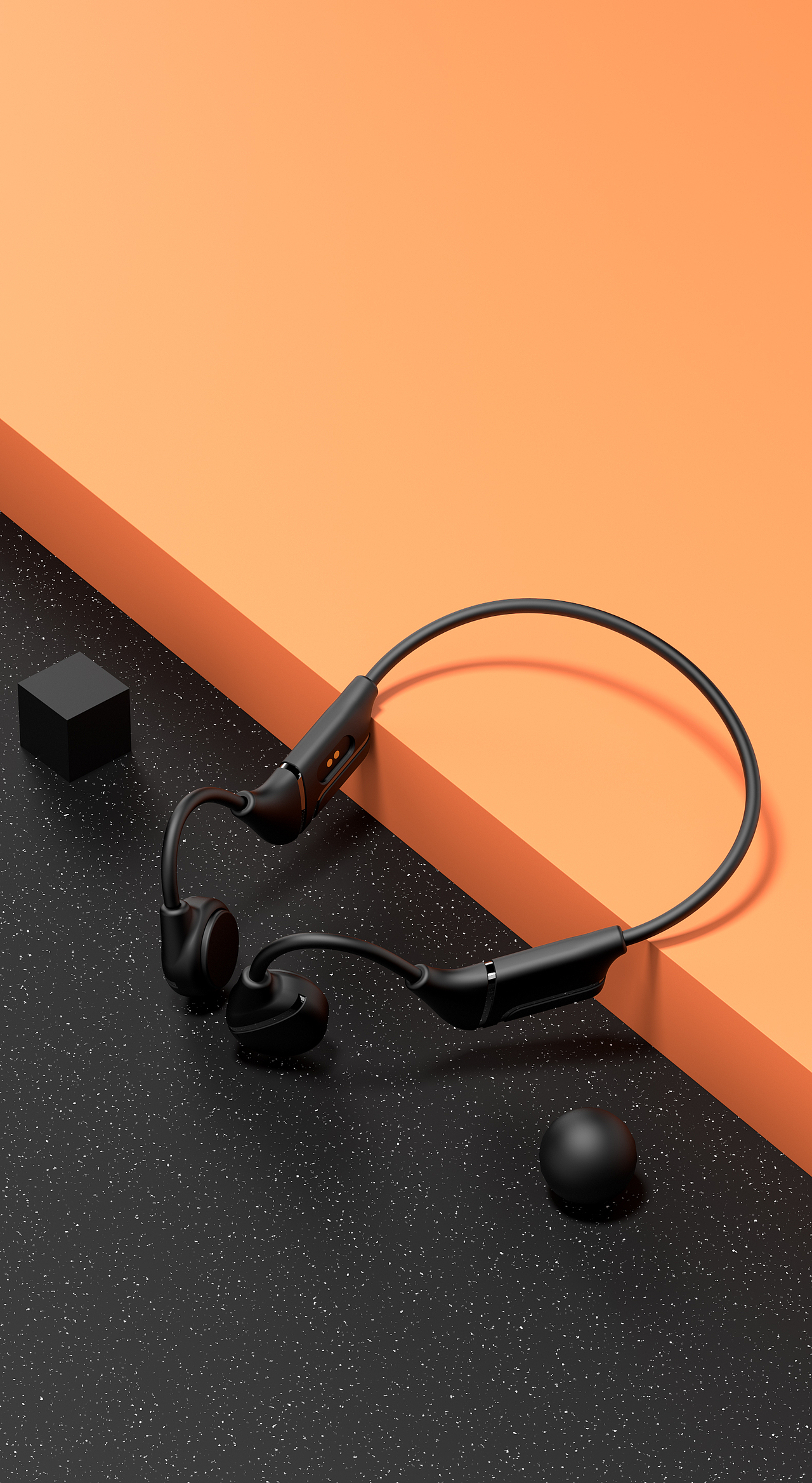 骨导蓝牙耳机C4D渲染