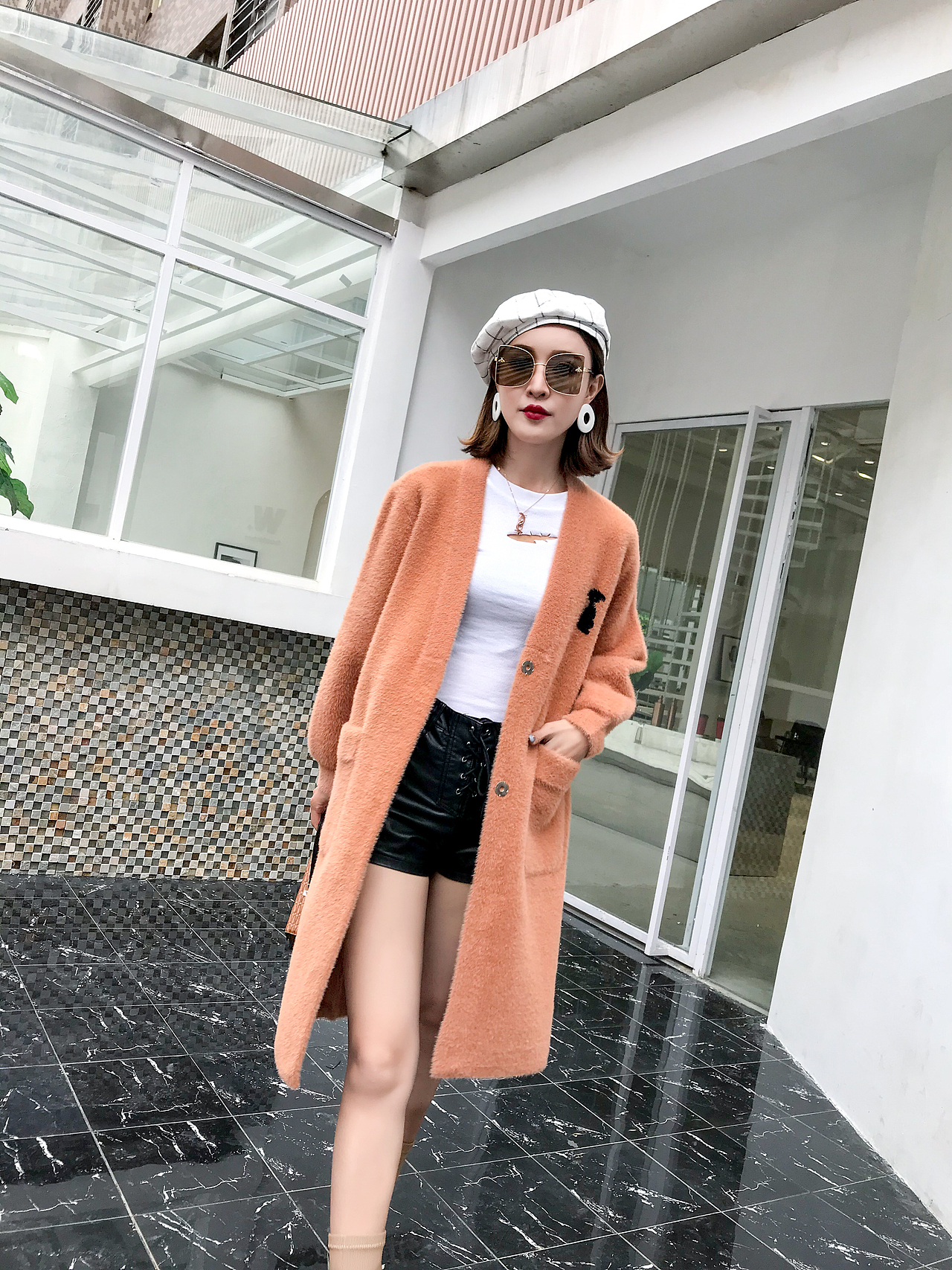 朋盛传媒-瑶瑶毛呢外套拍摄 淘宝拍摄