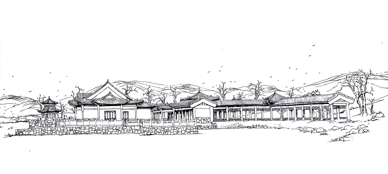 钢笔风景绘画:陕西榆林 - 原创作品 - 站酷(zcool)