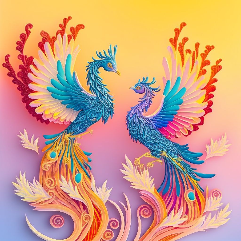 剪纸艺术----双凤舞九天（图ZMzIyNDcwMTU2） - 绘画 - 站酷设计师RROOBBOOTT原创素材 - 站酷ZCOOL