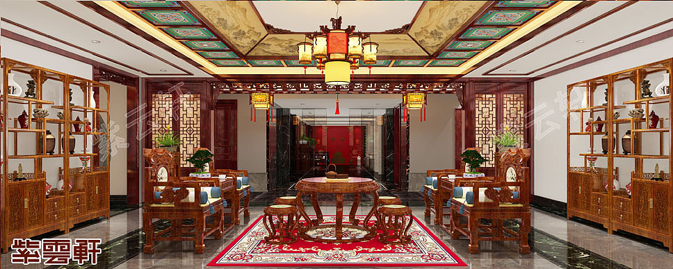 中式别墅中堂装潢