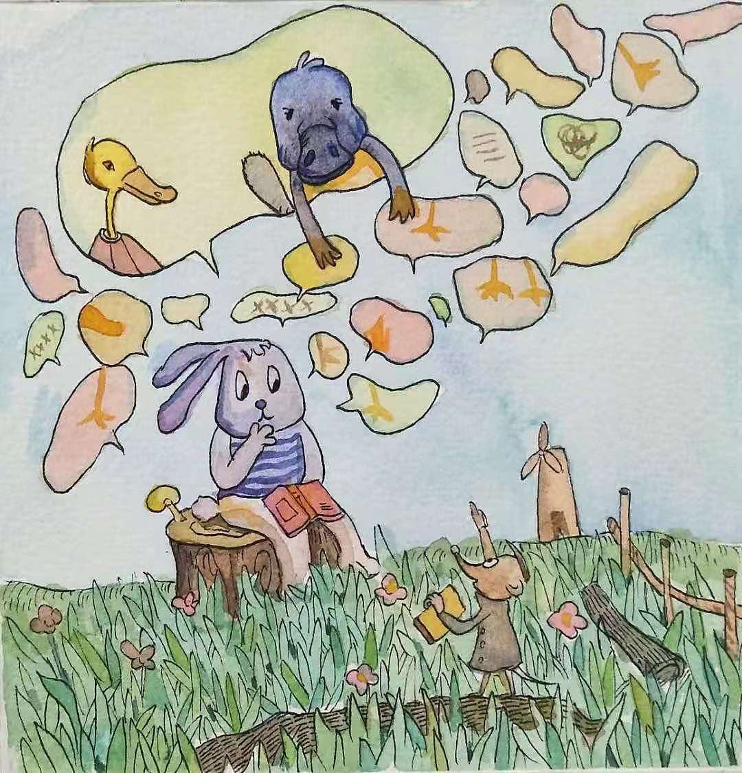 儿童绘本插画水彩练习