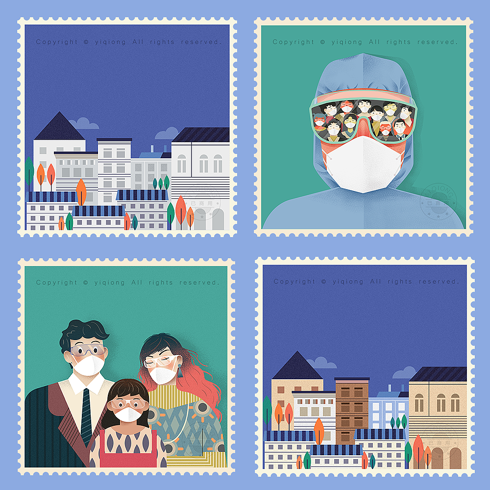 2020宾得利眼镜品牌宣传插画