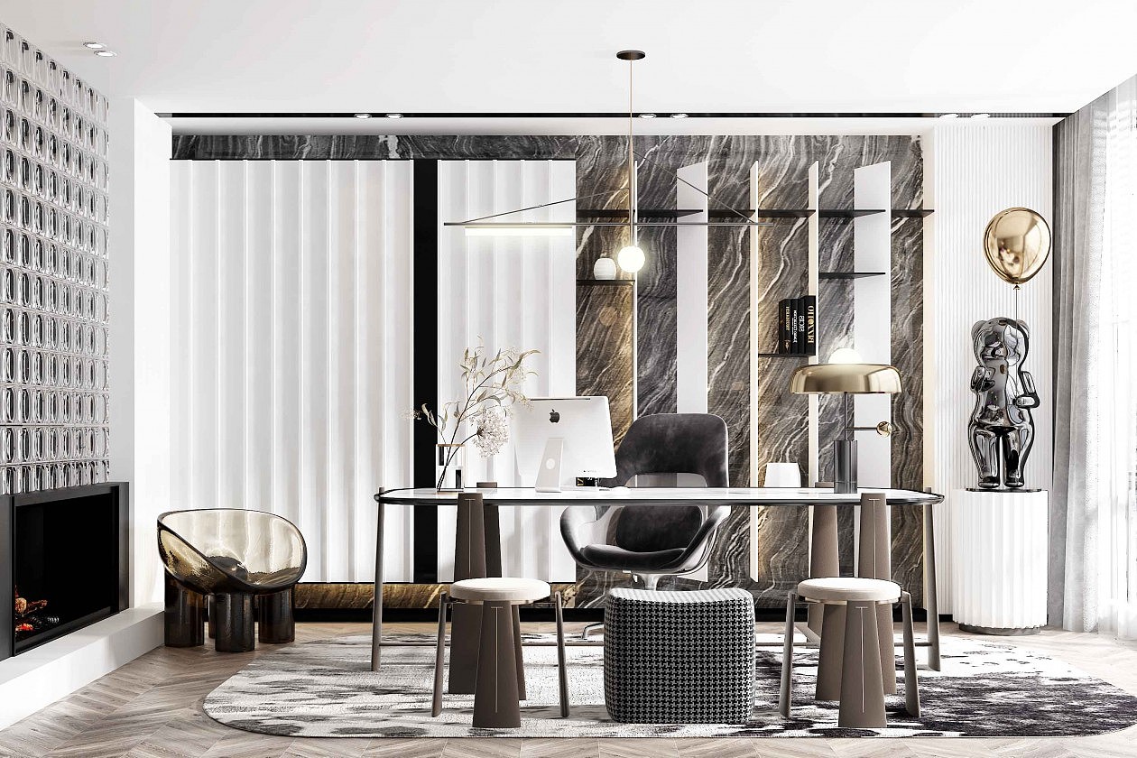 现代风格超简洁书房（图ZMjI2NTY1OTky） - 家装设计 - 站酷设计师客服小涵原创素材 - 站酷ZCOOL