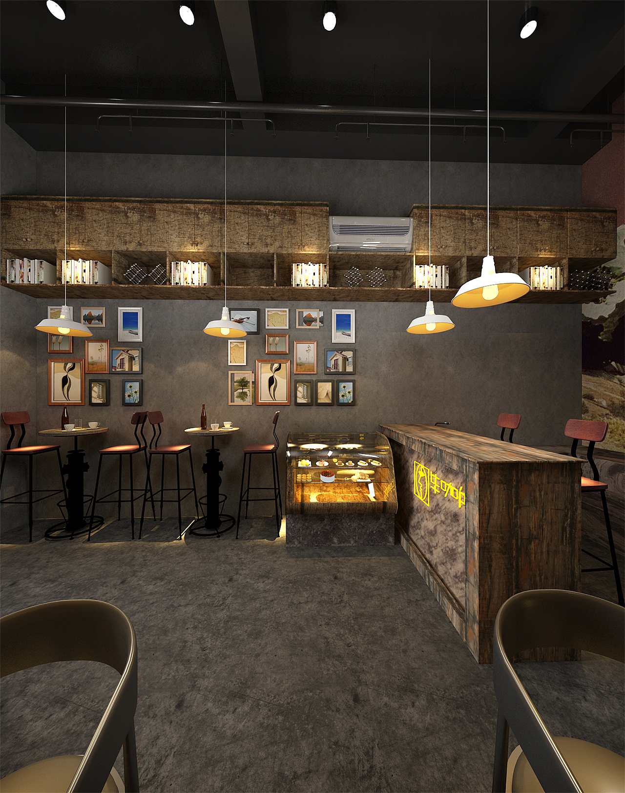 中式风格咖啡厅装修设计方案（附手绘效果图）-餐饮空间装修-筑龙室内设计论坛