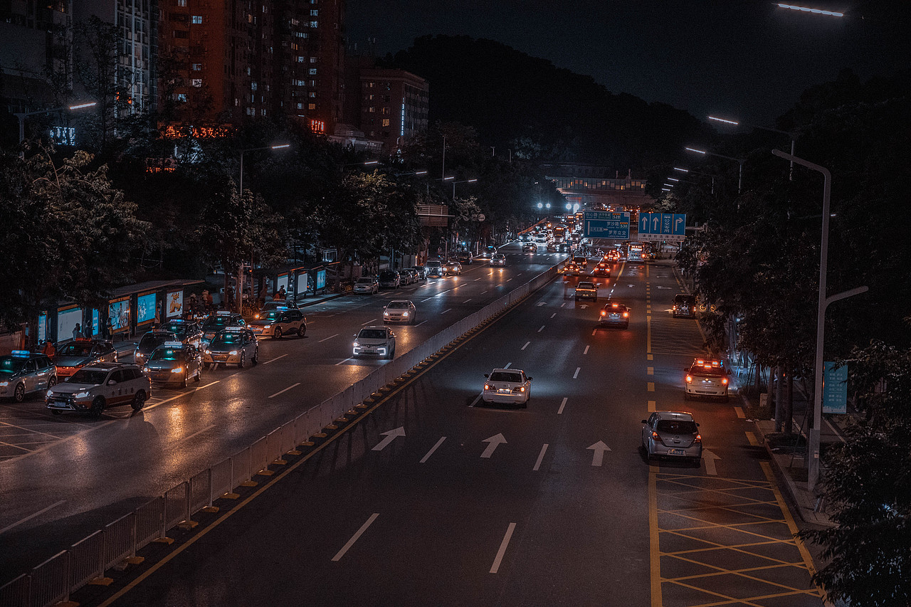 深圳水库新村夜景
