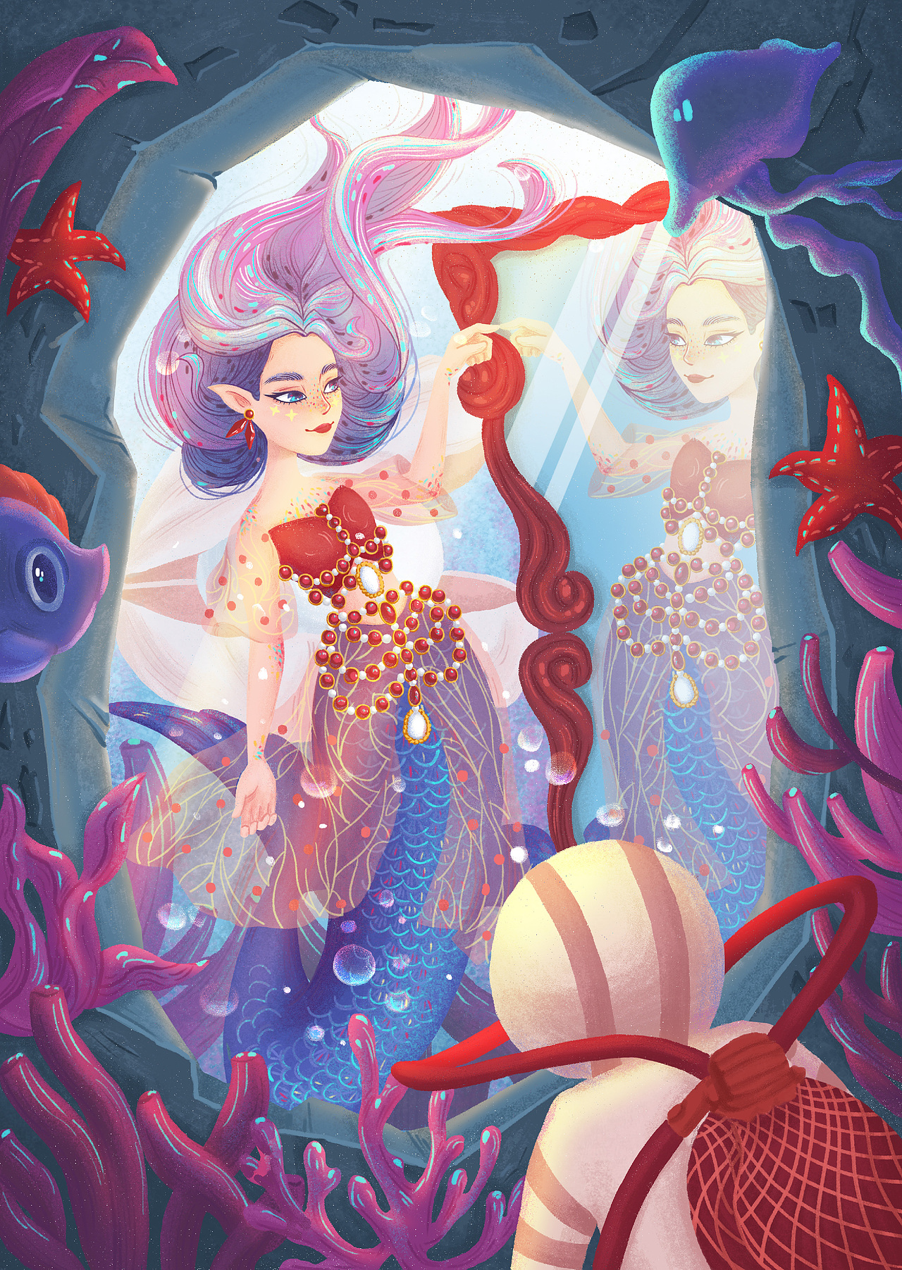 深海奇遇|美人鱼（图ZMzQ3Mzk5OTk2） - 商业插画 - 站酷设计师崔新月c原创素材 - 站酷ZCOOL