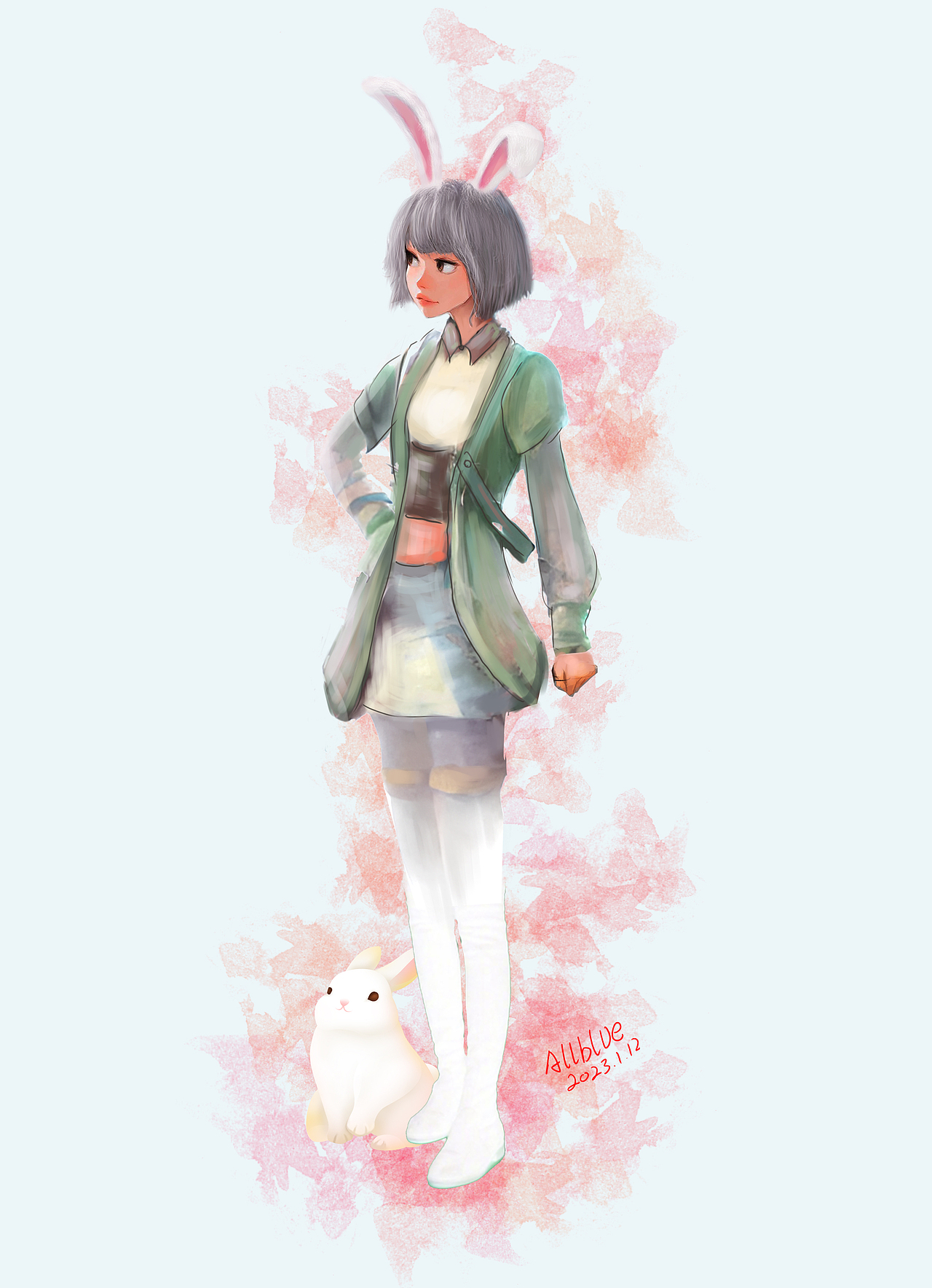 人物设定——06兔女（图ZMzI3NzAyMTI0） - 创作习作 - 站酷设计师霜零原创素材 - 站酷ZCOOL
