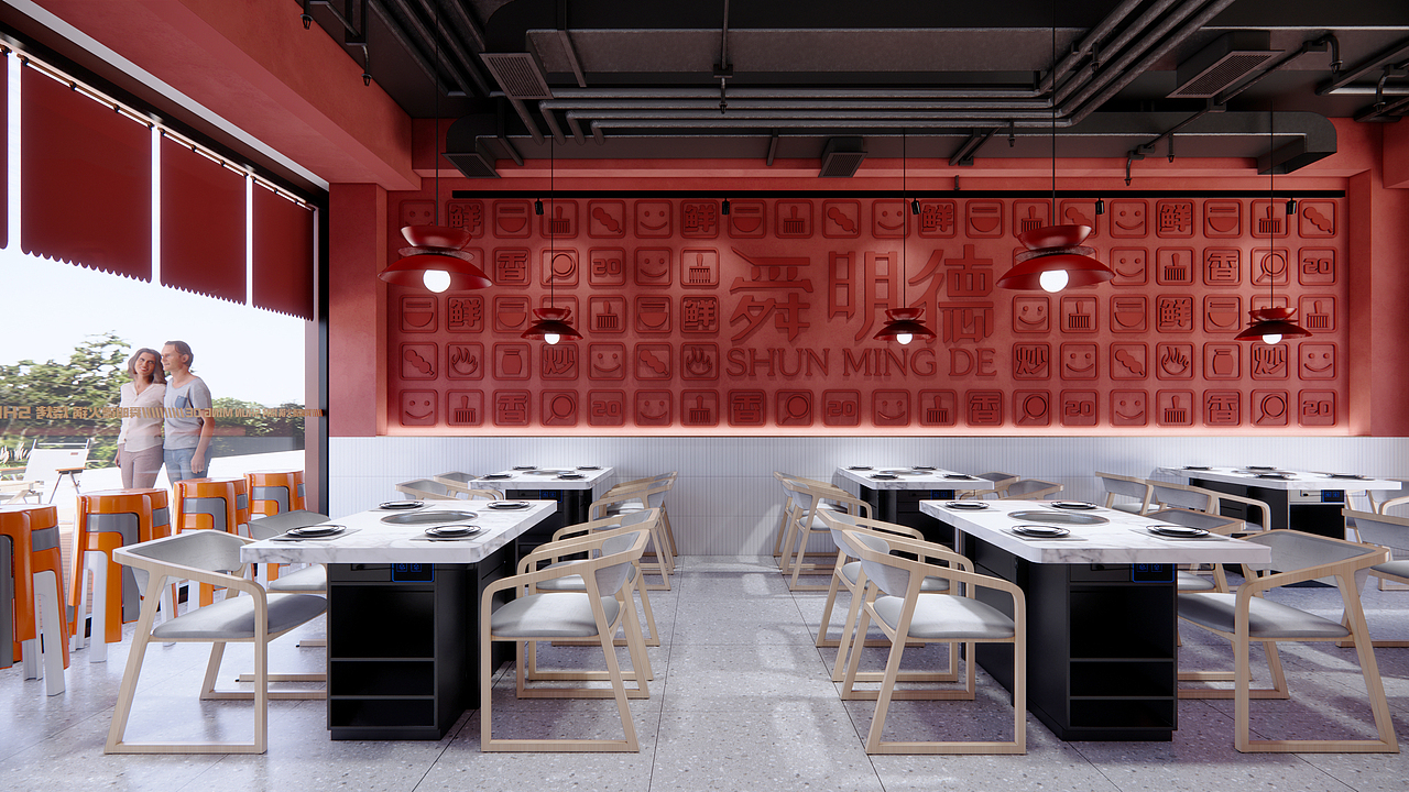 火锅&烧烤店——餐饮空间设计（图ZMzQ4NTczMjAw） - 建筑设计 - 站酷设计师小孙同学原创素材 - 站酷ZCOOL