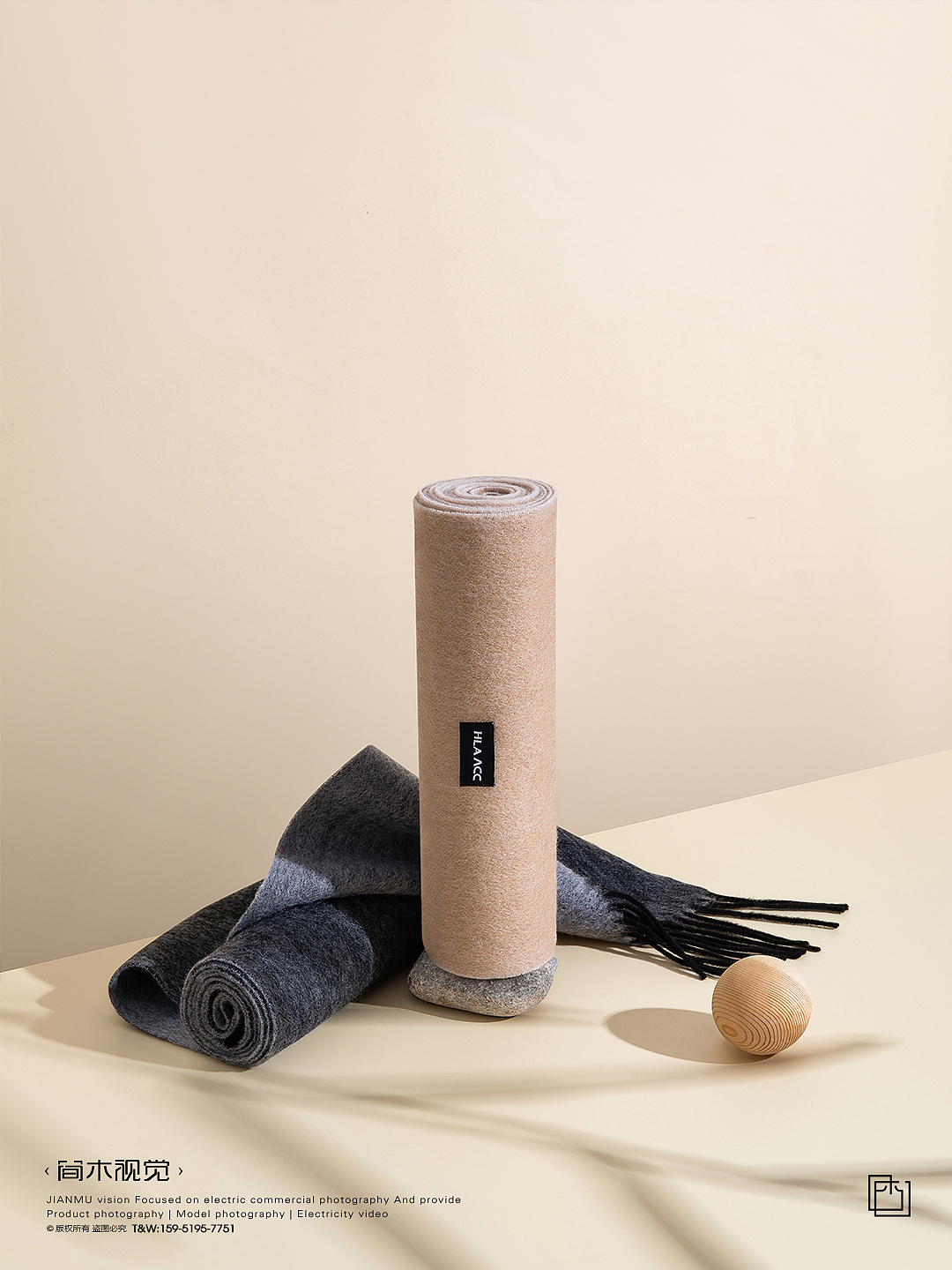 帽子产品创意摄影丨海澜之家×简木视觉 配件围巾手套