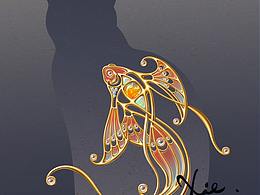 近期珠宝首饰设计板绘效果图