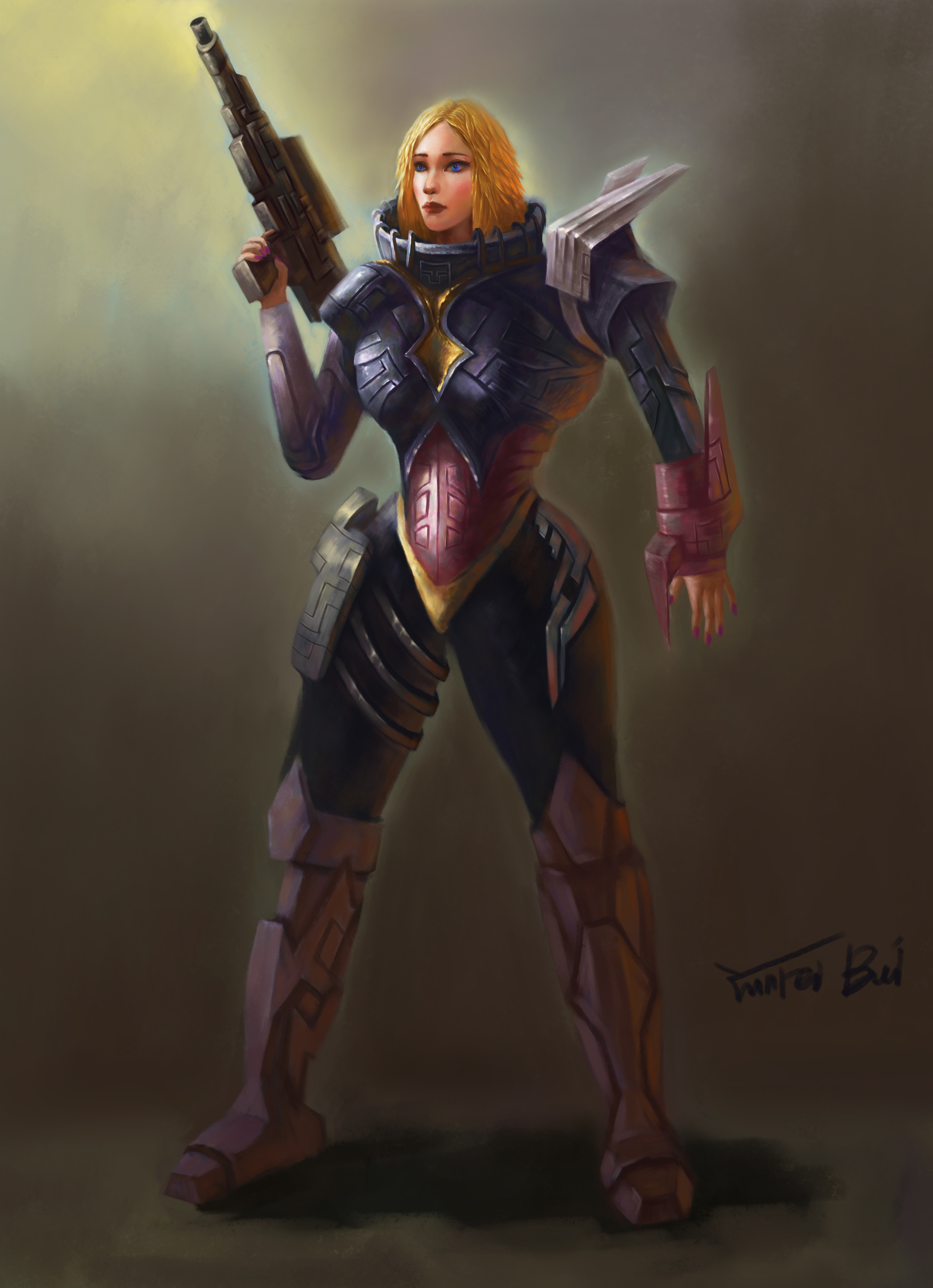 未来女战士|插画|游戏原画|波挨白云飞 - 原创作品 - 站酷 (zcool)