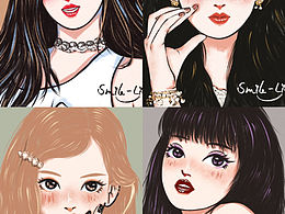 插畫人物｜blankpink