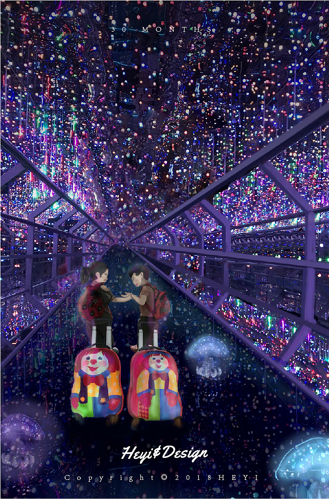 三十个月的你，和你的汤圆妹妹一起去了罗源的海洋世界，这也是我第一次不在你身边然后你去外面浪的旅行，
结果当然是浪的飞起，浪到放飞自我，浪到都要忘了我。