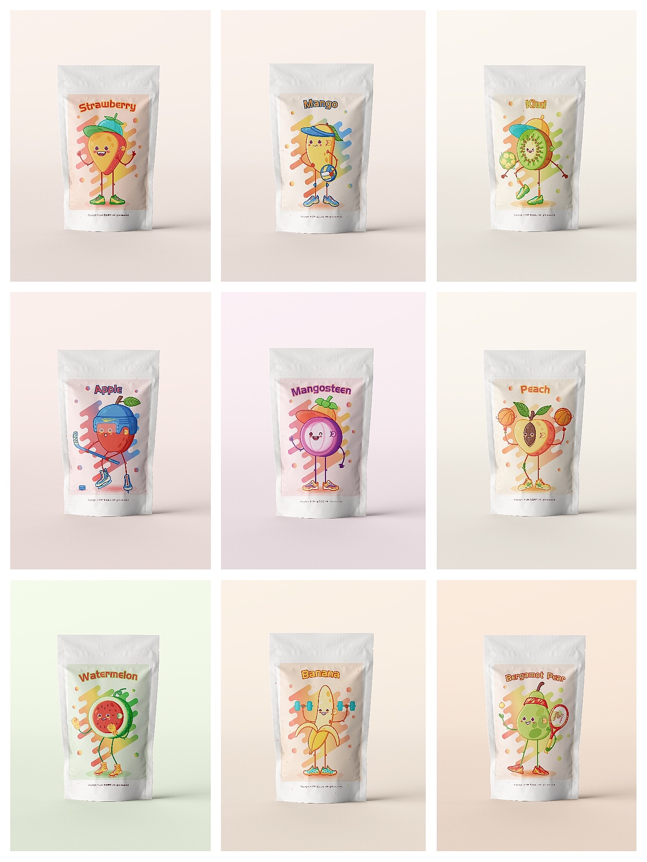 萌萌哒又活力十足的水果们（图ZMTU2MzQ4OTc2） - 商业插画 - 站酷设计师草凡Grace原创素材 - 站酷ZCOOL