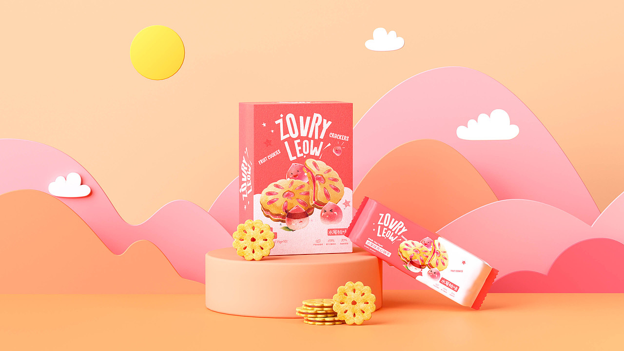 水果口味饼干包装设计