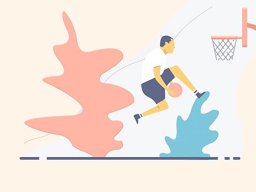 篮球（个人主页-ZMzQ0MzAwMjA=） - 艺术插画 - 站酷设计师阿朱zhu原创素材 - 站酷ZCOOL