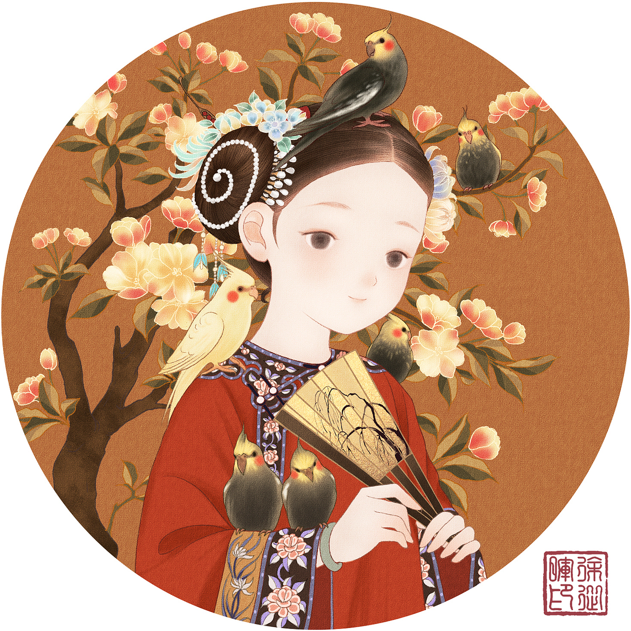 清代小头像系列插画