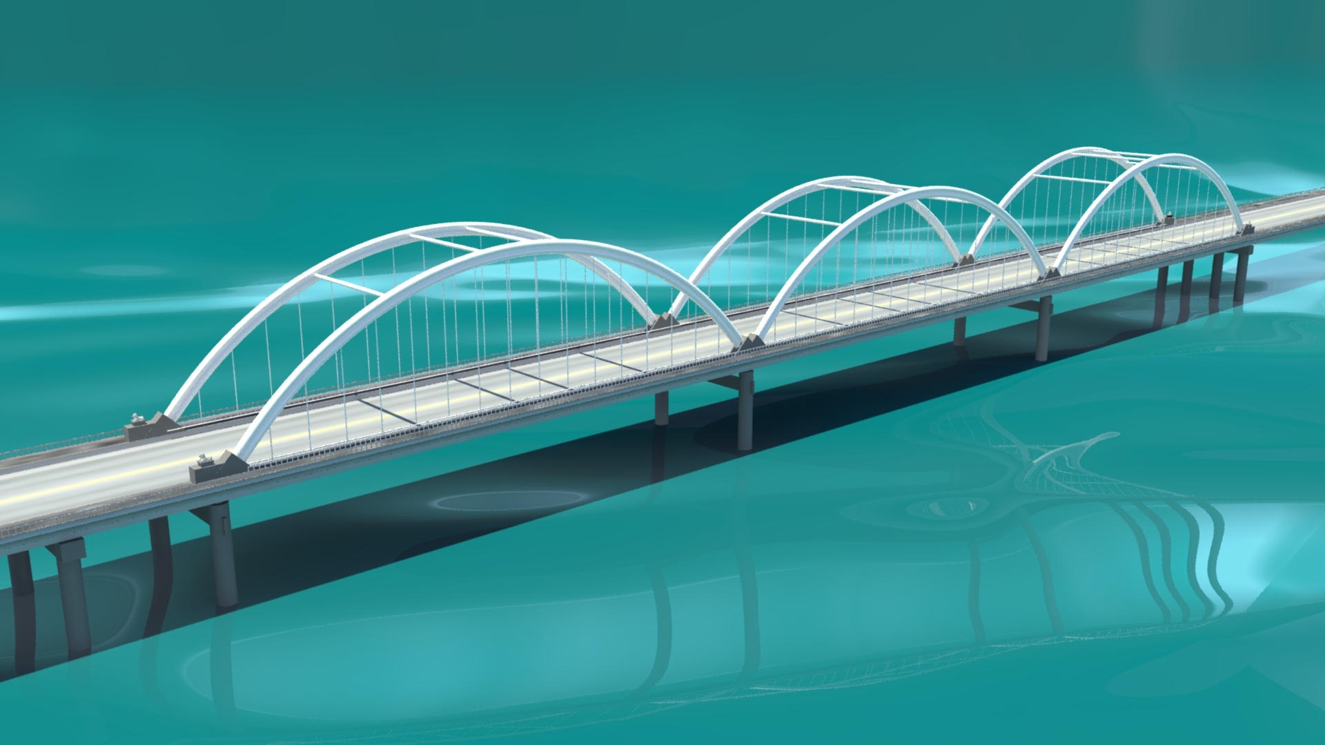 中式大桥3dmax 模型下载-光辉城市