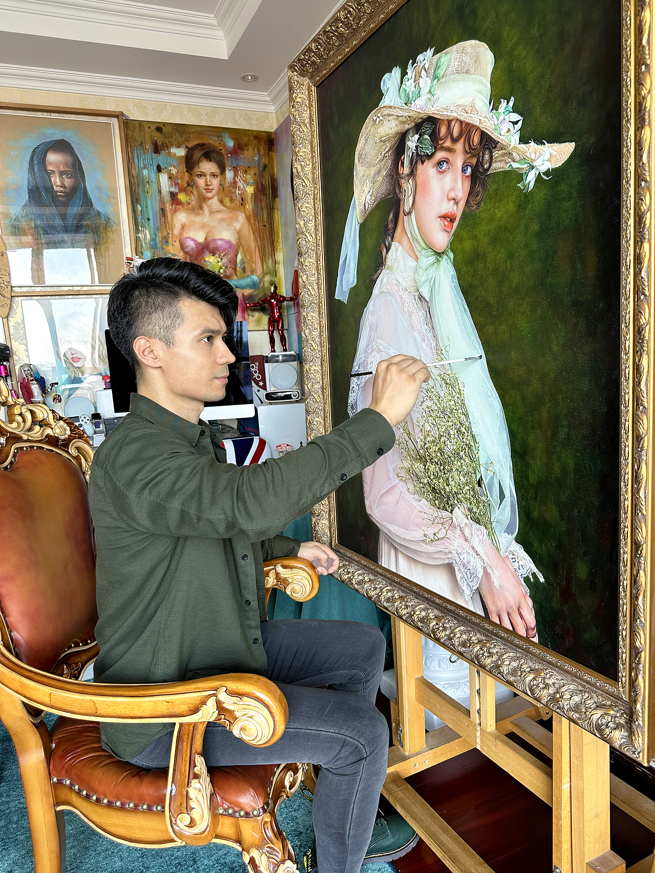 布面油画Portrait of European girl（图ZMzQ3MzAxNDQw） - 绘画 - 站酷设计师苗宁Malik原创素材 - 站酷ZCOOL