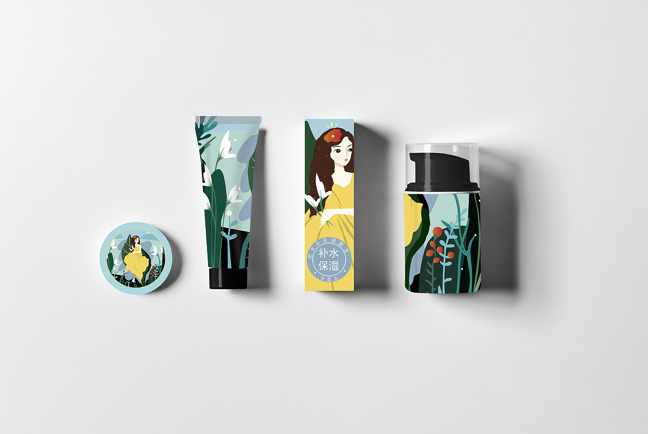 面膜插画包装设计