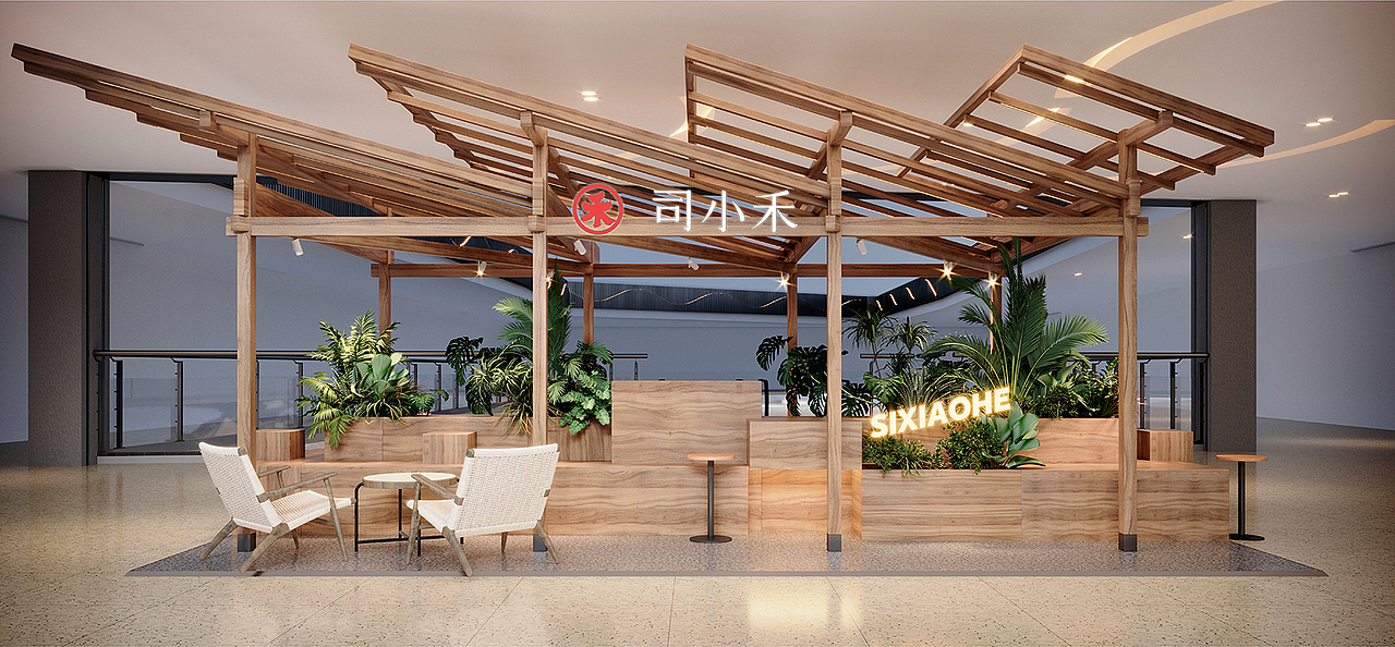 司小禾·鄞州宝龙店 | 魔戏空间设计案例(图ZMjg1NjI0ODI0) - 酒店餐饮设计 - 站酷设计师魔戏空间设计原创素材 - 站酷ZCOOL