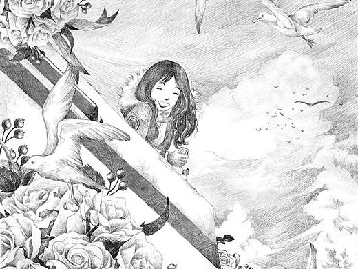 黑白插画（个人主页-ZNTA1ODIzMjg=） - 商业插画 - 站酷设计师花间泪文化创艺原创素材 - 站酷ZCOOL