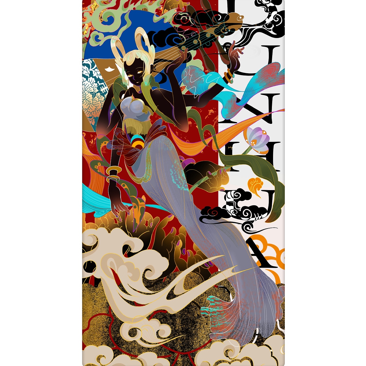 敦煌飞天（图ZMTk5NzkxMDI0） - 创作习作 - 站酷设计师庸白yonb原创素材 - 站酷ZCOOL