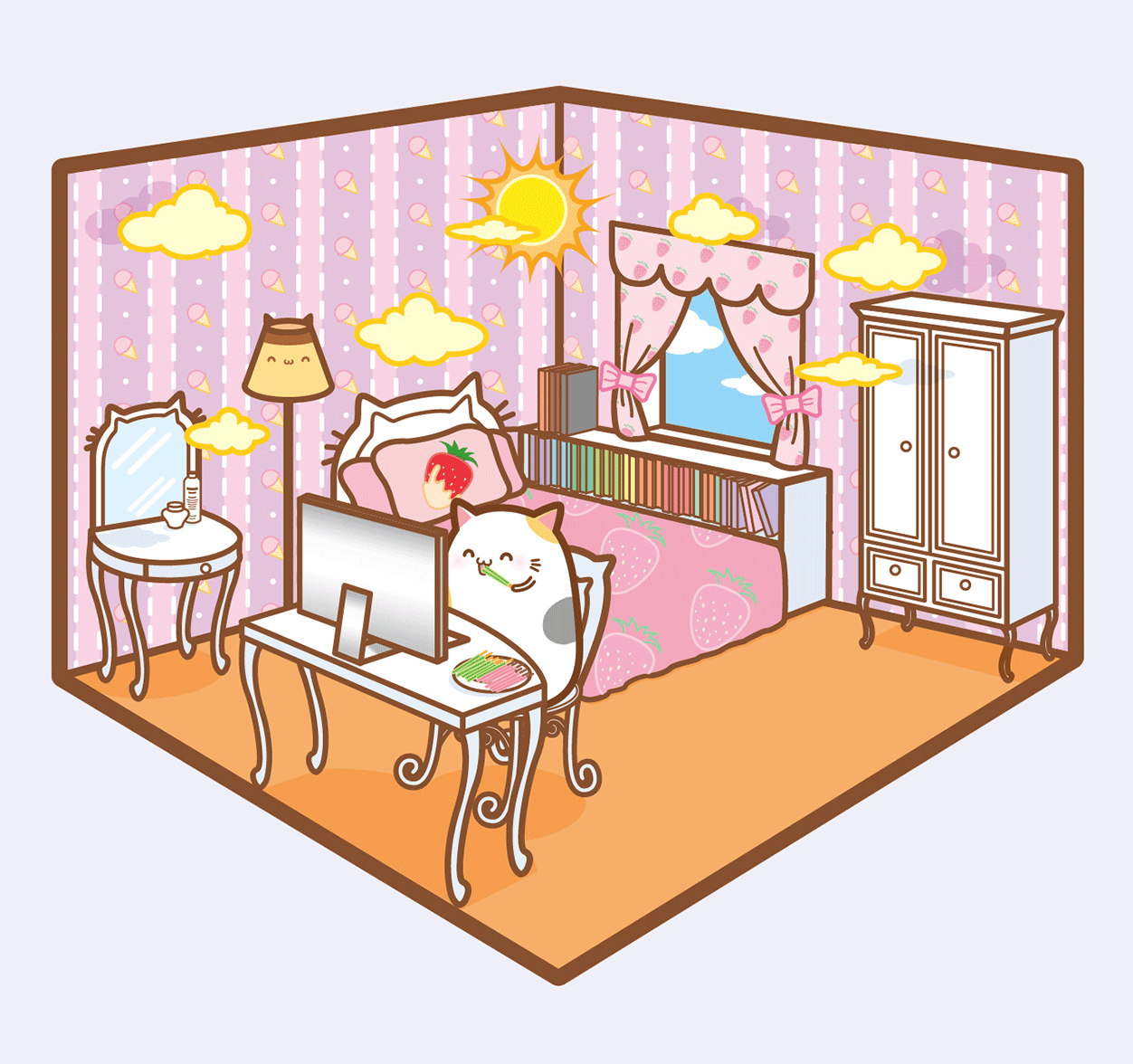 ❤甜食控❤（图ZMjI1NjAzMzIw） - 单幅漫画 - 站酷设计师乌小Q原创素材 - 站酷ZCOOL