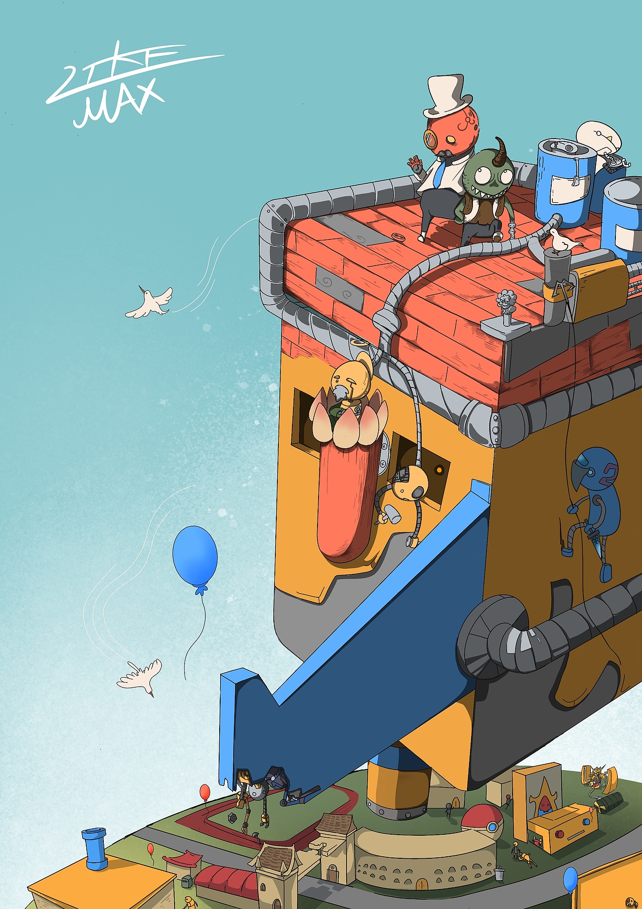 《逃脱》（图ZMjkyMTE3MjQw） - 儿童插画 - 站酷设计师LIKEMAX原创素材 - 站酷ZCOOL