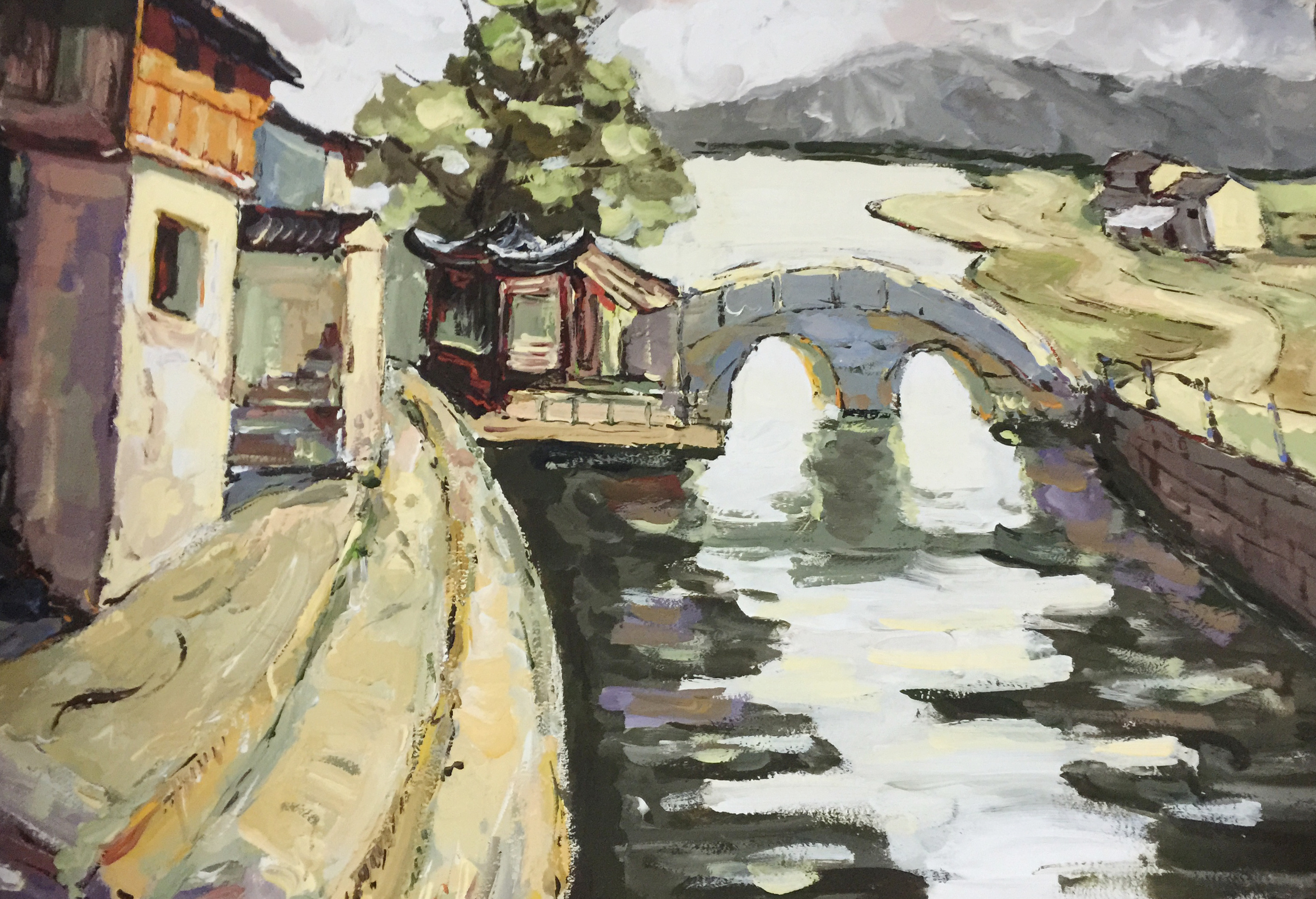 水粉作品系列——风景类