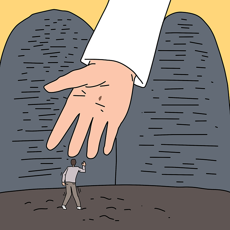 人能得救是靠恩典,靠行律法人不能自救。