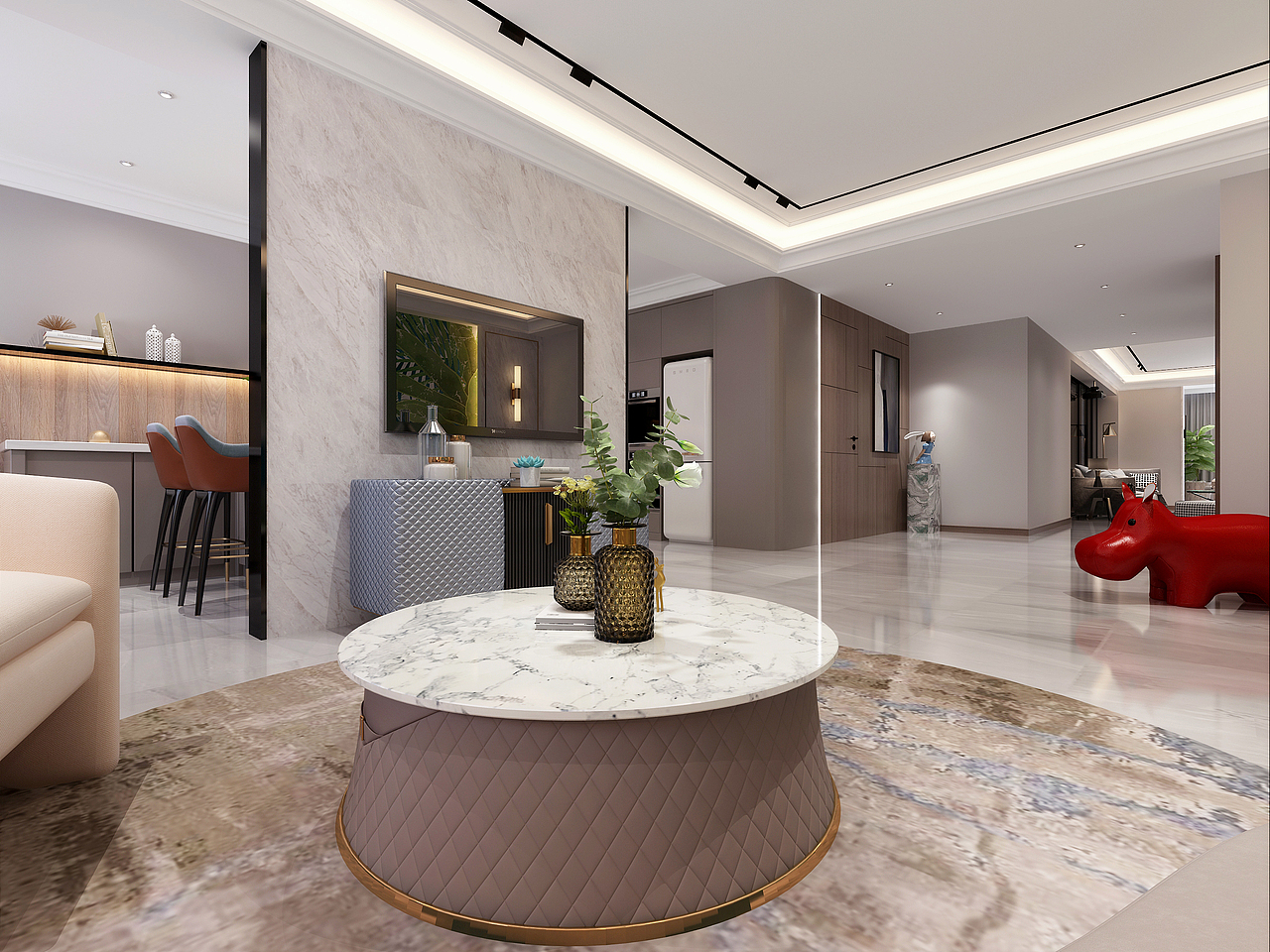 盘锦恒达华府200平现代简约风格案例