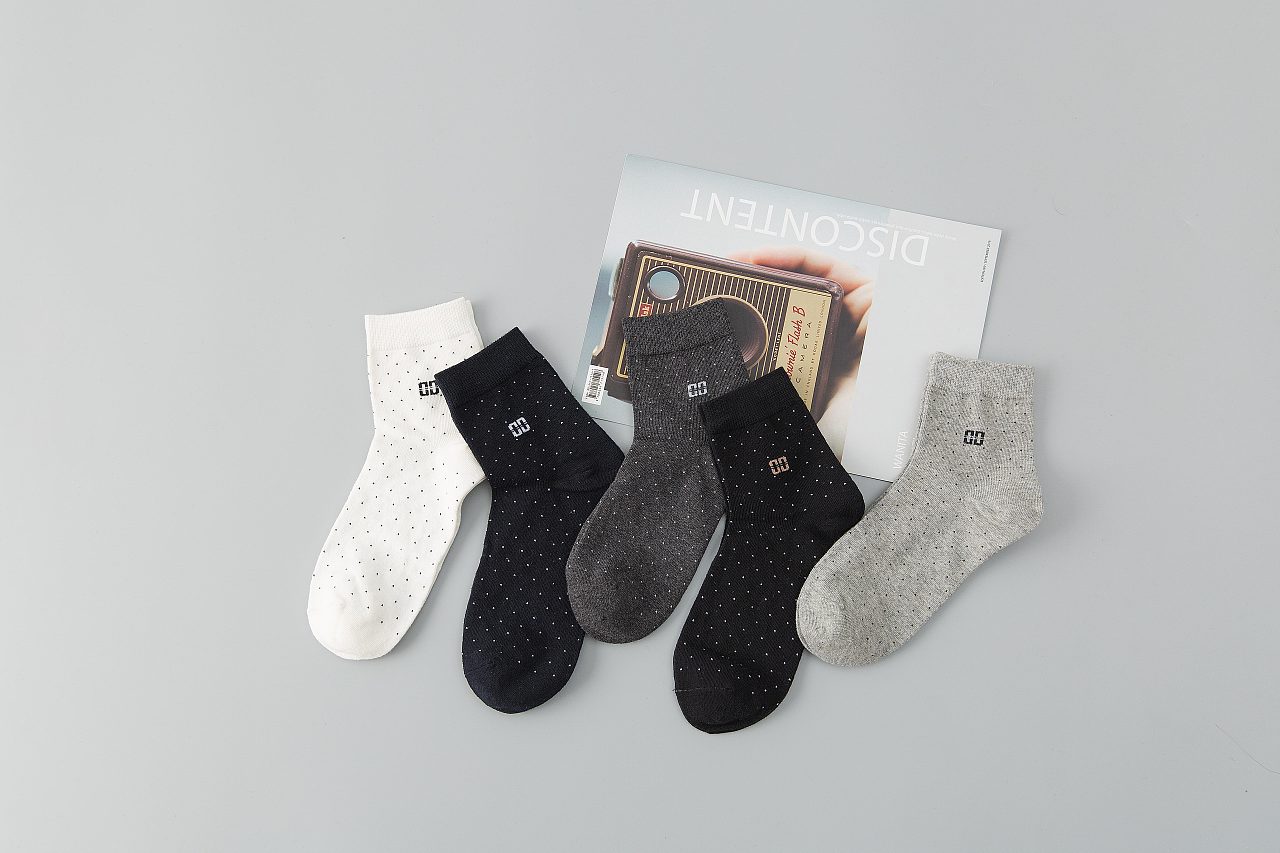 袜子灰底静物拍摄