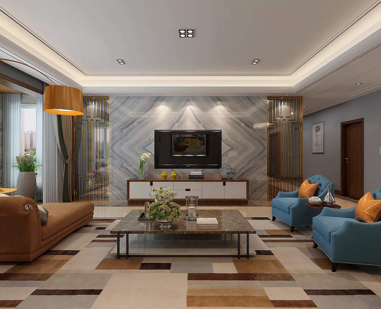 【保定金舍装饰】府上小区260平轻奢港式风格