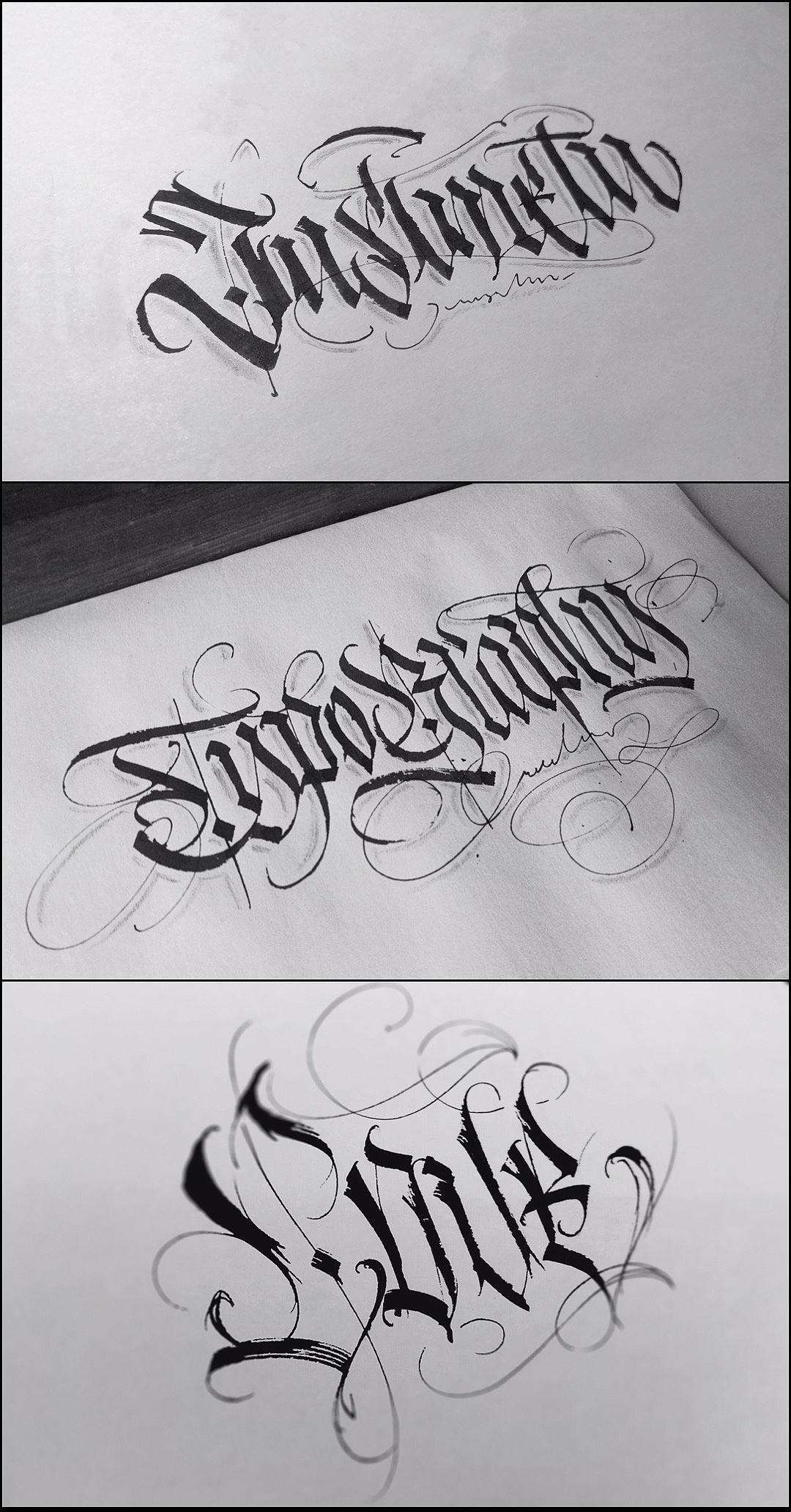 Calligraphy丨 英文书法年度总结丨平行笔部分丨2018